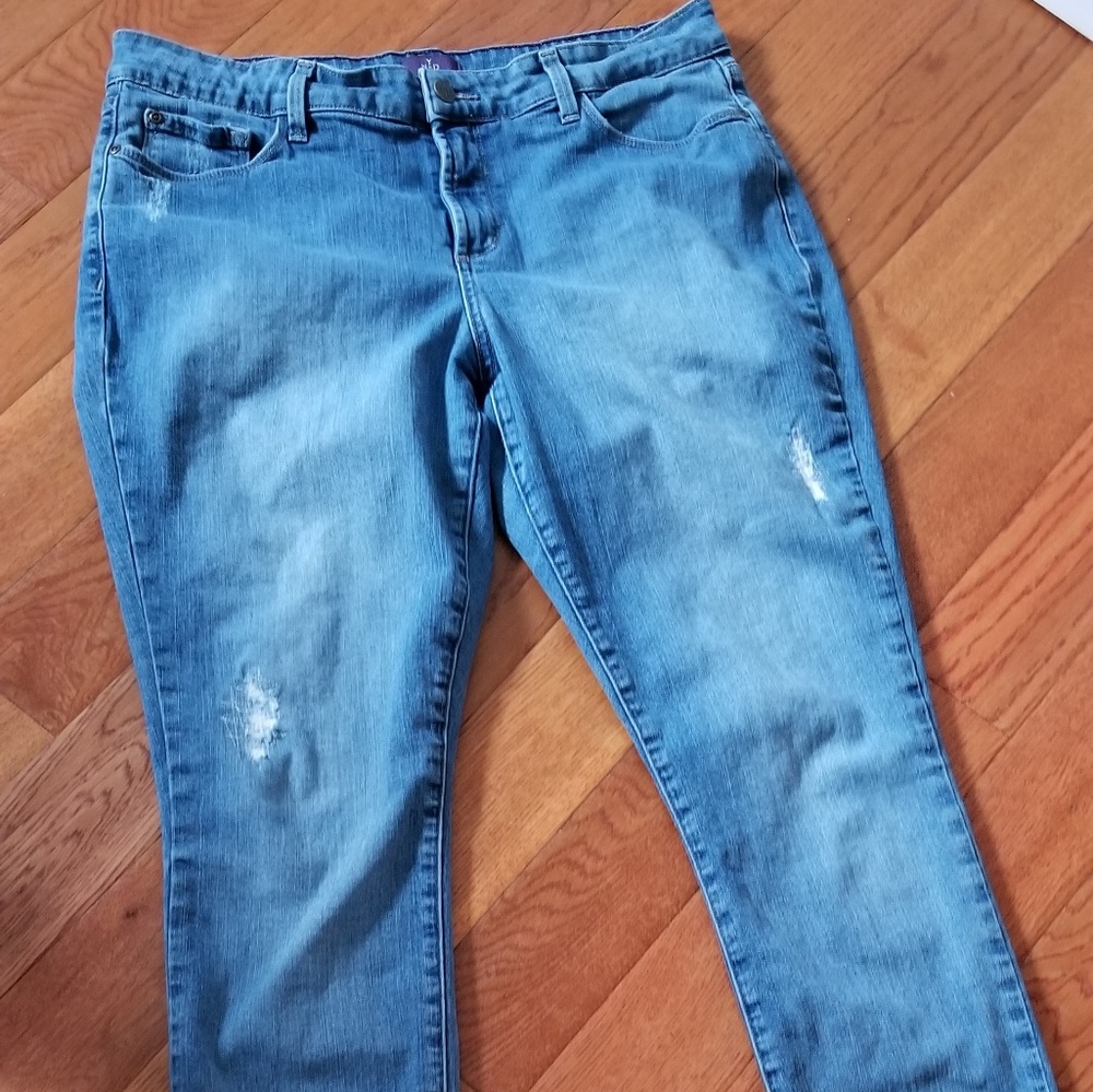 NYJD frayed jeans, size 12